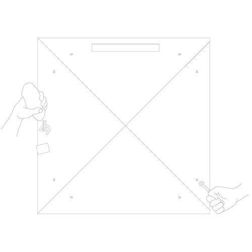 Drawing showing an attack scenario on the letterbox.